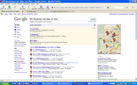 google-places-komp Google Suchergebnis "EDV-Beratung Wien"